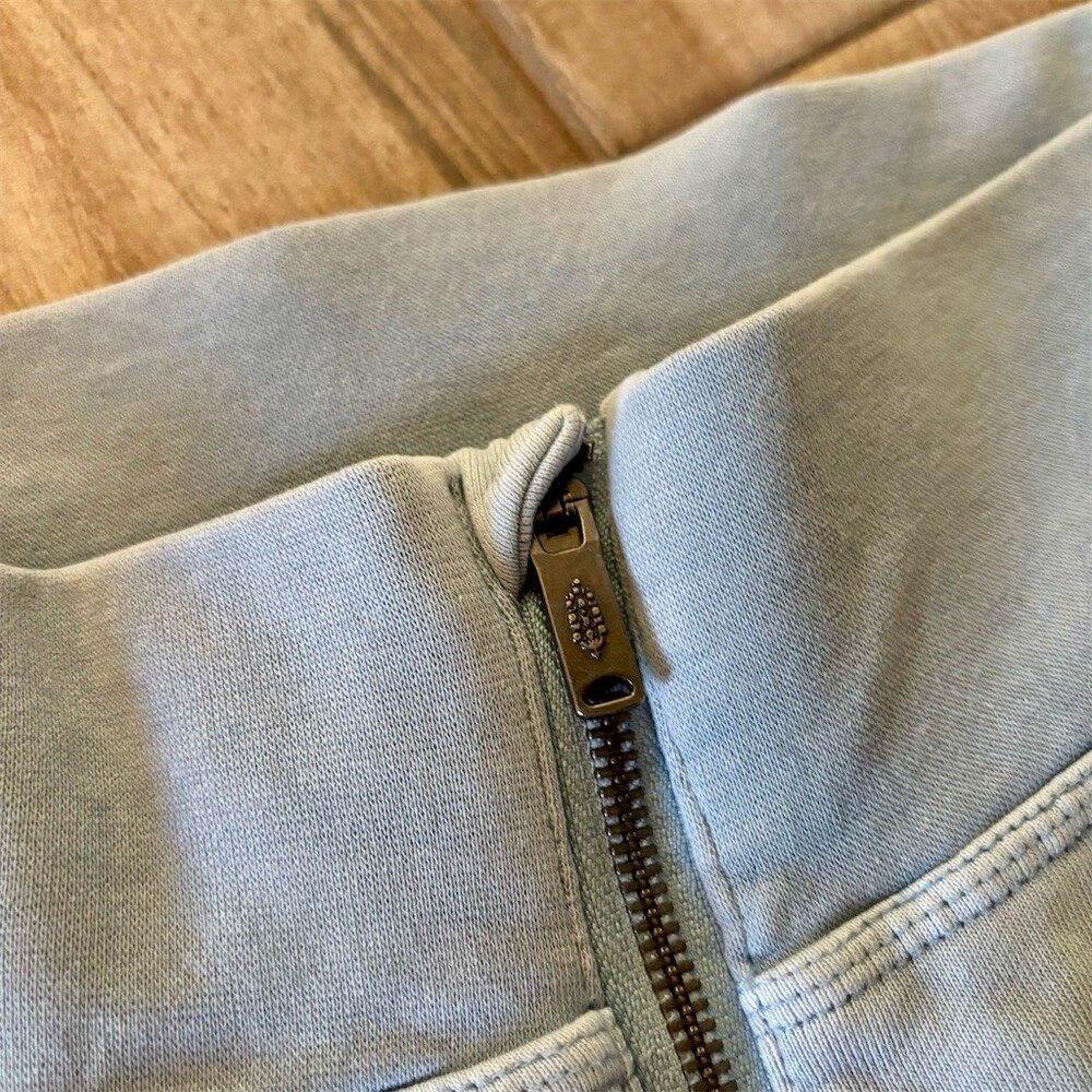 FP Movement Free People Jogger Pants Womens S Blue High Rise Zip Pockets - Picture 5 of 9